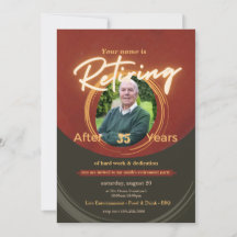 Elegant Customisable zazzle retirement invitations