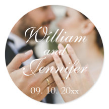 Elegant Customise Photo, Name, and Date Monogram