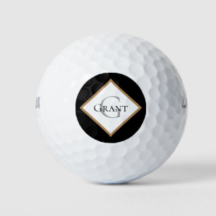 Elegant Customised Black Brown Golf Balls