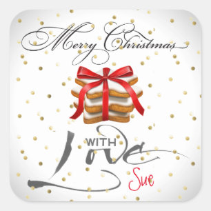Elegant Customised Christmas Cookie Gift Stickers