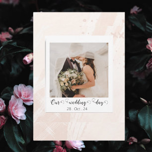 Elegant Customised Wedding Photo  Announcement