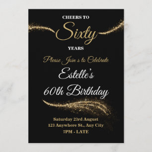 Elegant Customizable Birthday Invite Stylish Card
