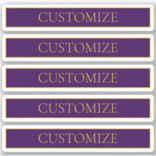 Elegant Customizable Text   Gold & Deep Purple
