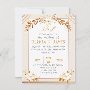 Elegant Customizable Wedding Invitation Card