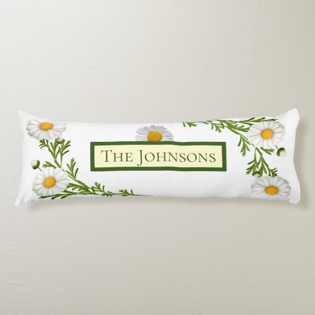 Elegant Cut Daisies Body Cushion (Front)