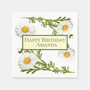 Elegant Cut Daisies Napkin