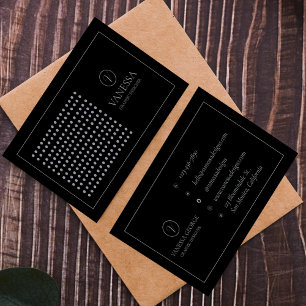 Elegant Cute Black Modern Monogram Custom Business Card