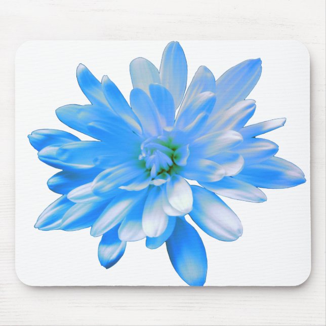Elegant cute blue floral daisy  mouse pad (Front)