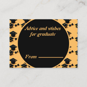 Elegant Cute Classic Black & Yellow Graduation  Enclosure Card