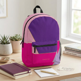 Elegant cute colourful modern trendy personalised  printed backpack