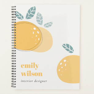 Elegant Cute Lemon Abstract Bold Fruity Citrus Planner