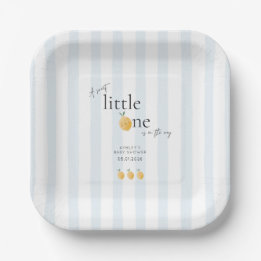 Elegant Cute Lemon Citrus Baby Shower Paper Plate