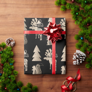 Elegant cute light rose gold Christmas pattern Wrapping Paper