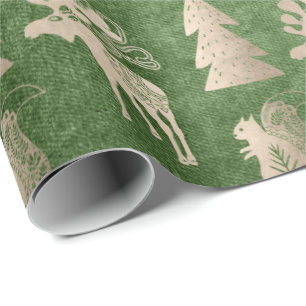 Elegant cute light rose gold Christmas pattern Wrapping Paper