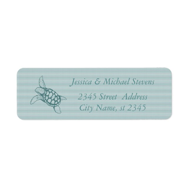 Elegant cute sea turtle gentle stripes (Front)