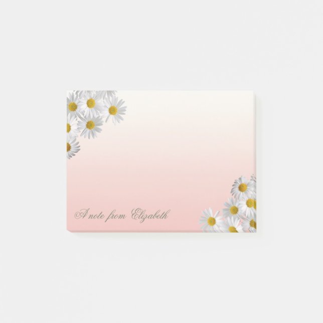 Elegant Cute Stylish Girly , Chamomole  Flowers Post-it Notes (Front)
