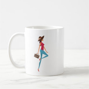 Elegant,Cute,Stylish,Sassy Girl,Pink Personalised Coffee Mug