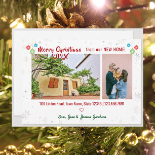 Elegant Cute We've Moved for Christmas Photos Announcement