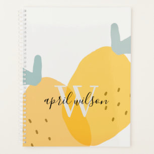 Elegant Cute Yellow Lemon Fruity Citrus Bright Planner