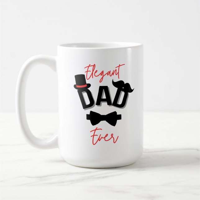 Elegant Dad Ever Father's Day Coffee Mug (Left)