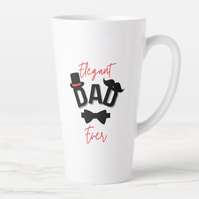 Elegant Dad Ever Father's Day Latte Mug (Right)