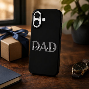 Elegant DAD Love You Black iPhone 16 Case