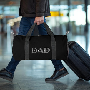 Elegant DAD Love You Black Small Duffel Bag