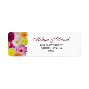 Elegant Dahlia Florals Address Label