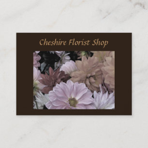 Elegant Dahlia Flowers Florist Business Card