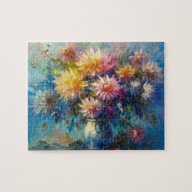 Elegant Dahlia Sonata Fine Art Jigsaw Puzzle (Horizontal)
