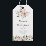 Elegant Dainty Autumn Floral Bridal Shower Gift Tags<br><div class="desc">These elegant dainty autumn floral bridal shower gift tags are perfect for a modern wedding shower. The design features illustrated pink,  blush and white roses,  peonies with green foliage clustered into bouquets,  accentuating the beautiful fall colours.</div>