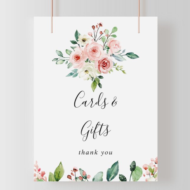 Elegant Dainty Autumn Floral Cards and Gifts Sign (Creator Uploaded)