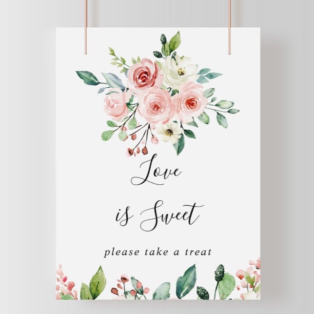 Elegant Dainty Autumn Floral Love Is Sweet Sign (Creator Uploaded)