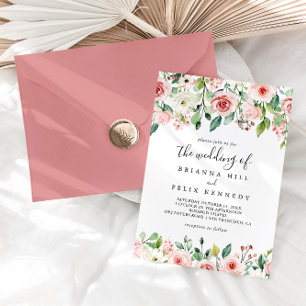 Elegant Dainty Autumn Floral The Wedding Of Invitation