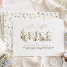 elegant dainty floral spring BRIDE Bridal Shower