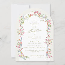 elegant dainty floral summer arch baptism