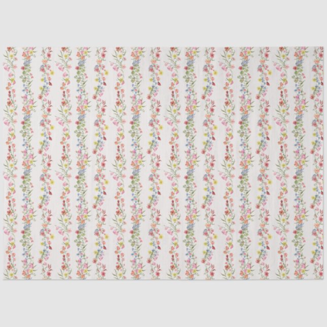 Elegant dainty florals tissue paper (Front)