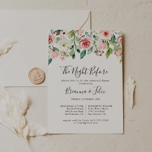 Elegant Dainty Night Before Rehearsal Dinner Invitation