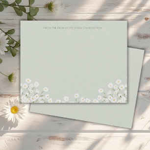 Elegant Daisies Office Stationary Card