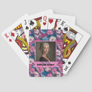 Elegant Daisy 40Th Birthday Contemporary Playing Cards