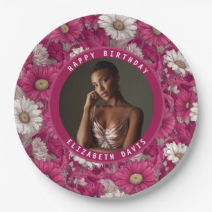 Elegant Daisy 70Th Birthday  For Him Paper Plate