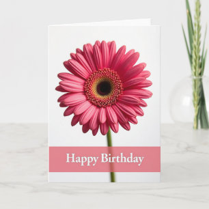 Elegant Daisy Birthday Card