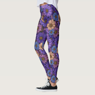 Elegant Daisy Charm Fitness Attire Leggings