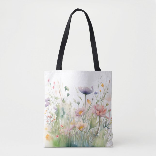 Elegant Daisy Garden Tote Bag Sophisticated Style (Front)