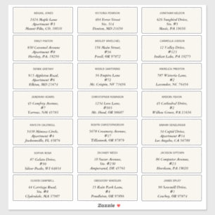 Elegant Daisy Wedding Guest Address Labels