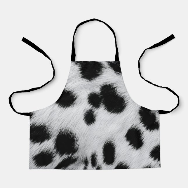 Elegant Dalmatian Faux Fur Pattern Poster Apron (Front)