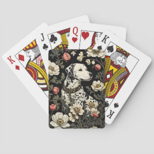 Elegant Dalmatian William Morris Inspired Playing Cards