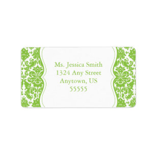 Elegant Damask Address Label