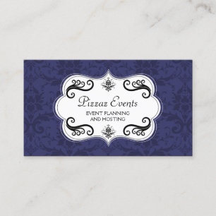 Elegant Damask and Swirls Business Card