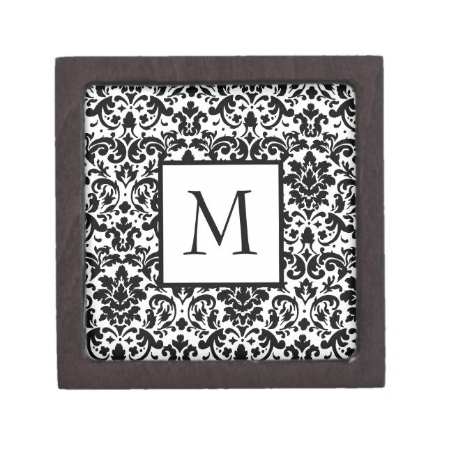 Elegant damask calligraphy design gift box (Front)